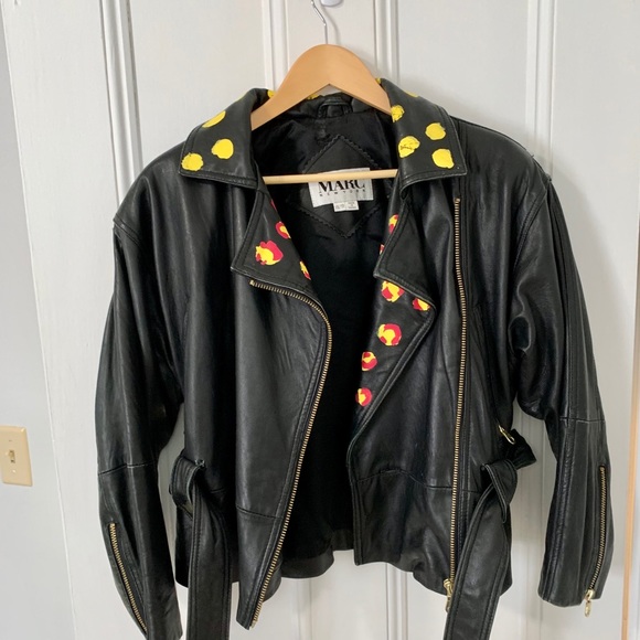 Grunge style 100% leather vintage jacket - Picture 9 of 15